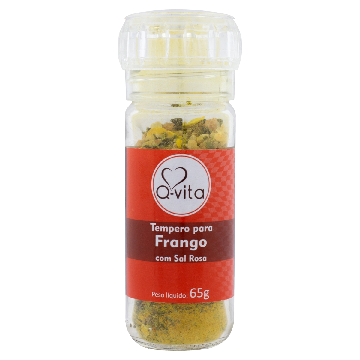 Tempero Granulado Para Frango Com Sal Rosa Q Vita Frasco 65g
