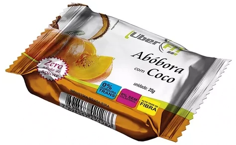 Doce De Abóbora Com Coco Uberfit Zero Açúcar Embalagem 25g