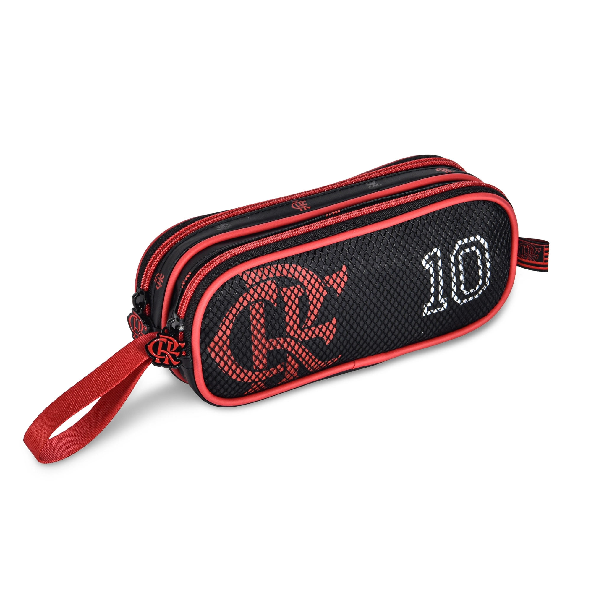 Estojo Flamengo Vermelho Preto 2 Zip Fla24620f Clio