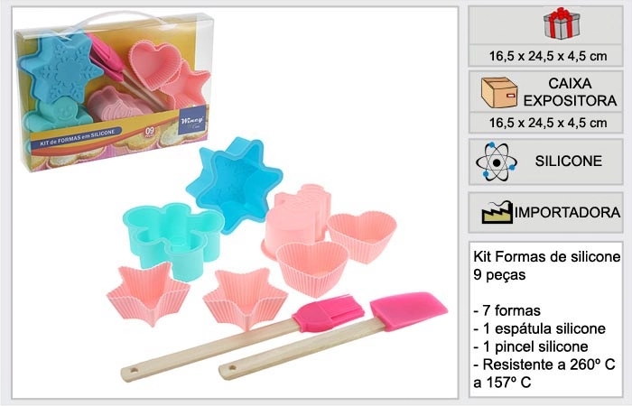 Kit C/9 Formas Ravi Silicone Cla0941