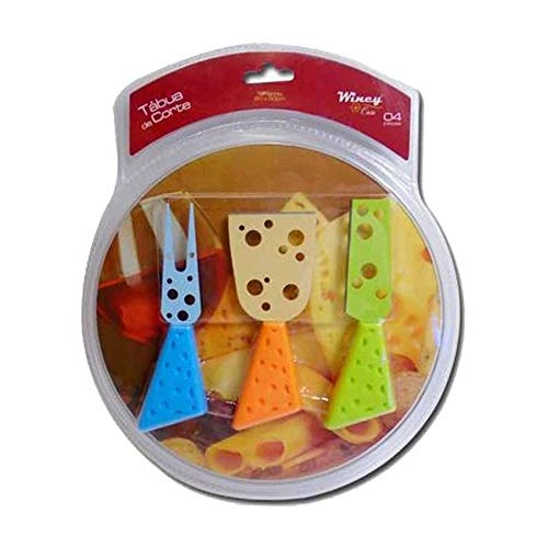 Jogo P/queijo E Frios 3 Peças C/ Tabua Red
