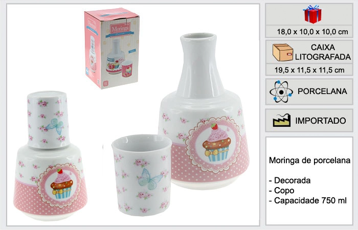 Moringa Ravi Decorada 750ml Cupcake Prg01001