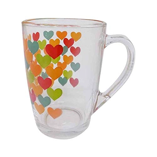 Caneca De Vidro Wincy Love Coracao 310ml