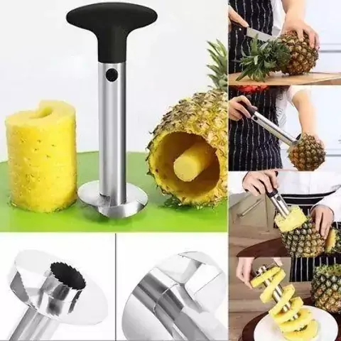 DESCASCADOR E FATIADOR DE ABACAXI AÇO INOX - PROFISSIONAL 24 CM