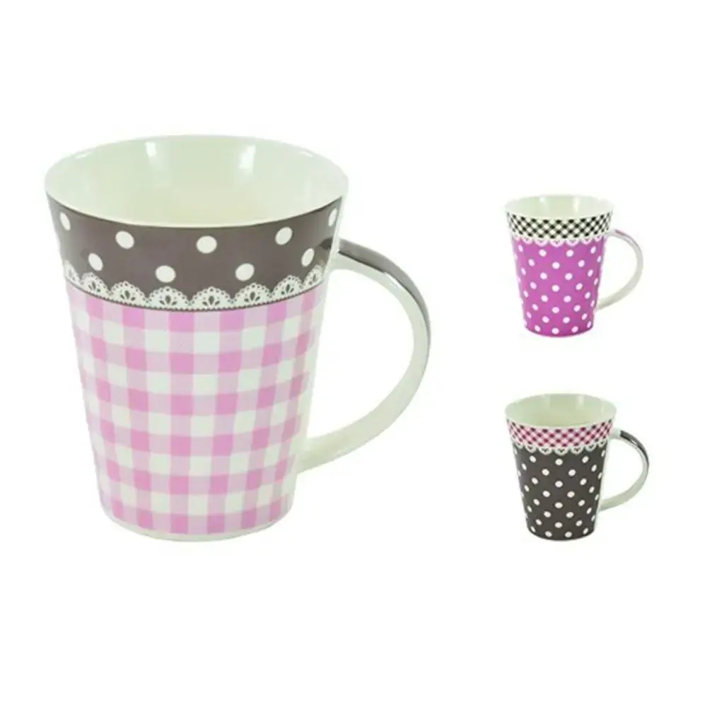 Caneca Porc Vintage Poa 370ml Estampa Sortidas