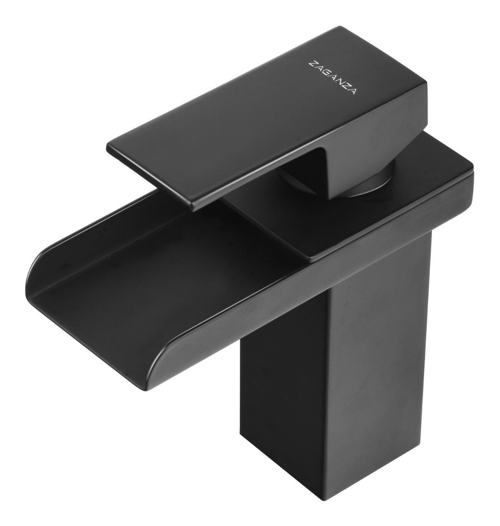 Torneira Banheiro Monocomando Lavatório Cascata Preto Za-802