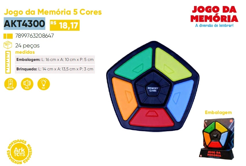 Jogo Da Memoria 5 Cores