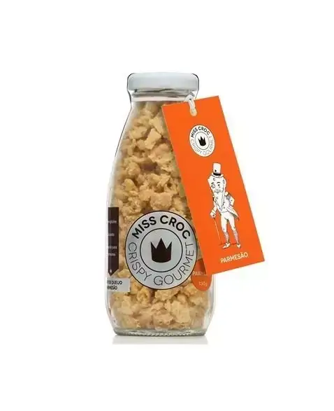Granola Crispy Parmesão Sem Glúten Garrafa Miss Croc 130g