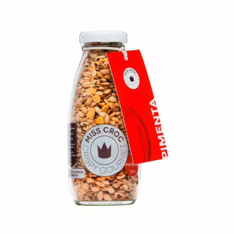Granola Crispy Pimenta Sem Glúten Garrafa Miss Croc 150g