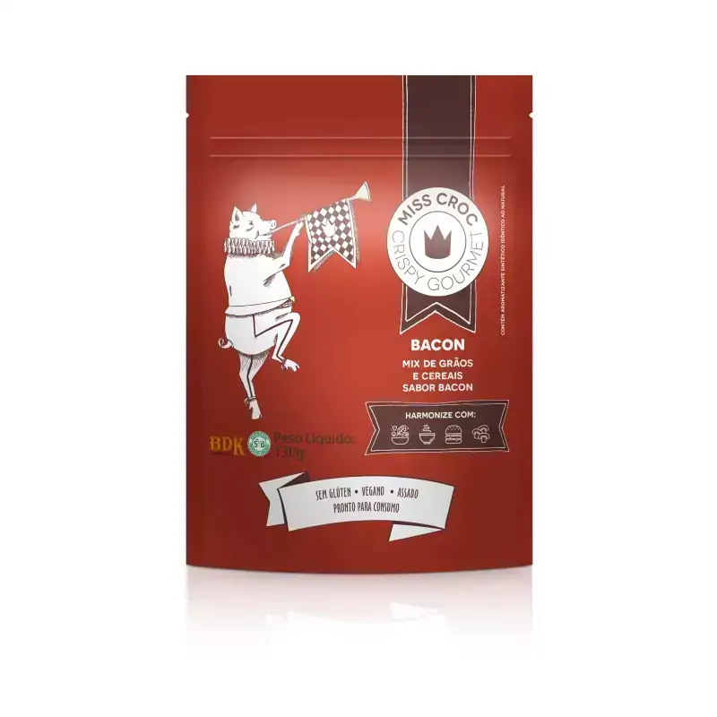 Granola Crispy Bacon Sem Glúten Sachê Miss Croc 130g