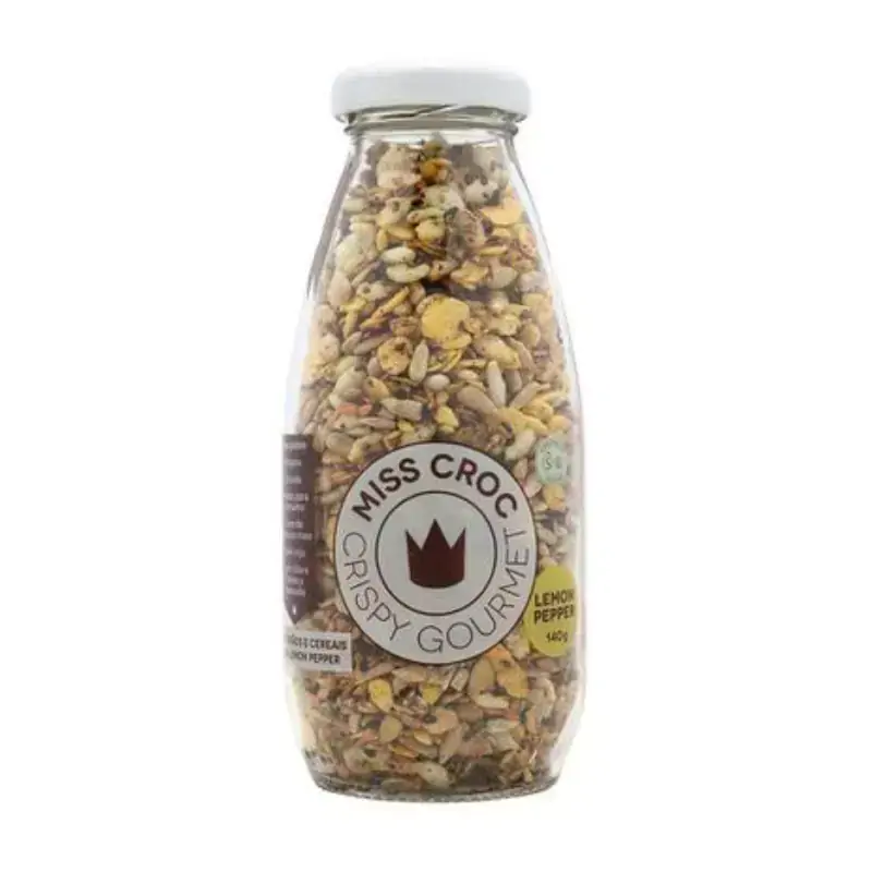 Granola Crispy Lemon Pepper Sem Glúten Sachê Miss Croc 140g