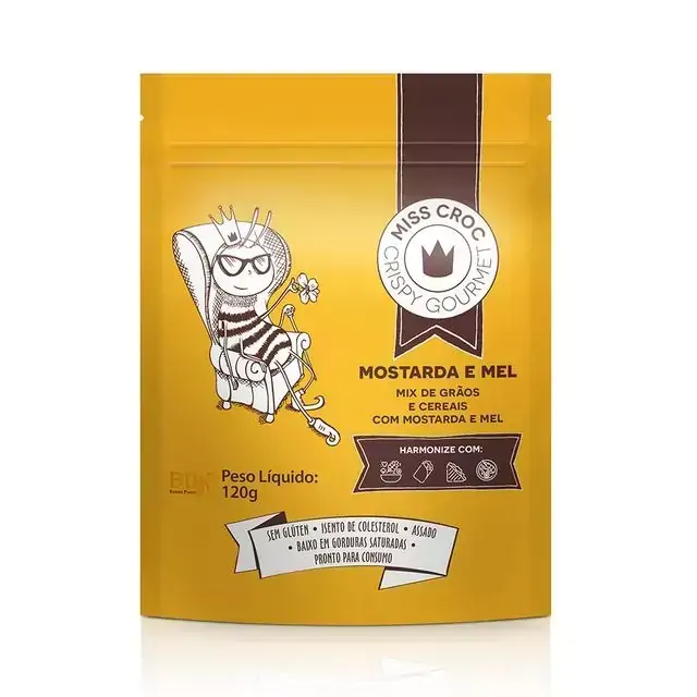 Granola Crispy Mostarda e Mel Sem Glúten Sachê Miss Croc 120g
