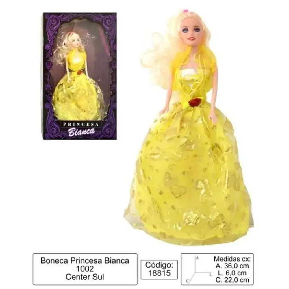 Boneca Center Sul Princesa Bianca Ref.1002 Un