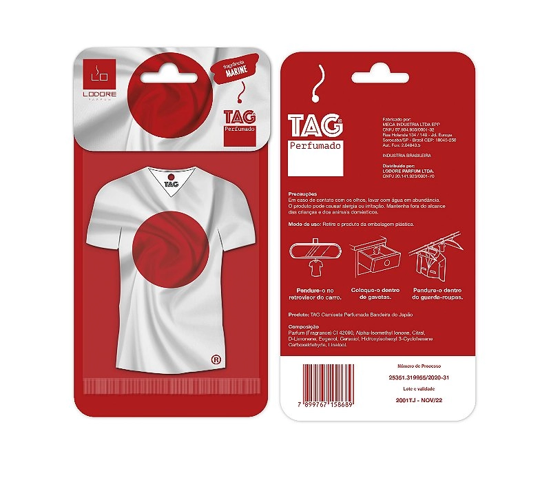 Tag Perfumado Lodore Camiseta Japao