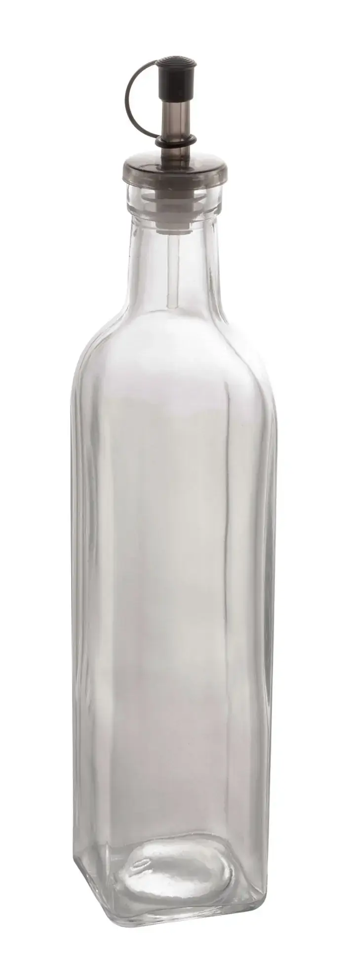 Garrafa P/azeite De Vidro C/tampa Plastico Preto 510ml Ref.1246