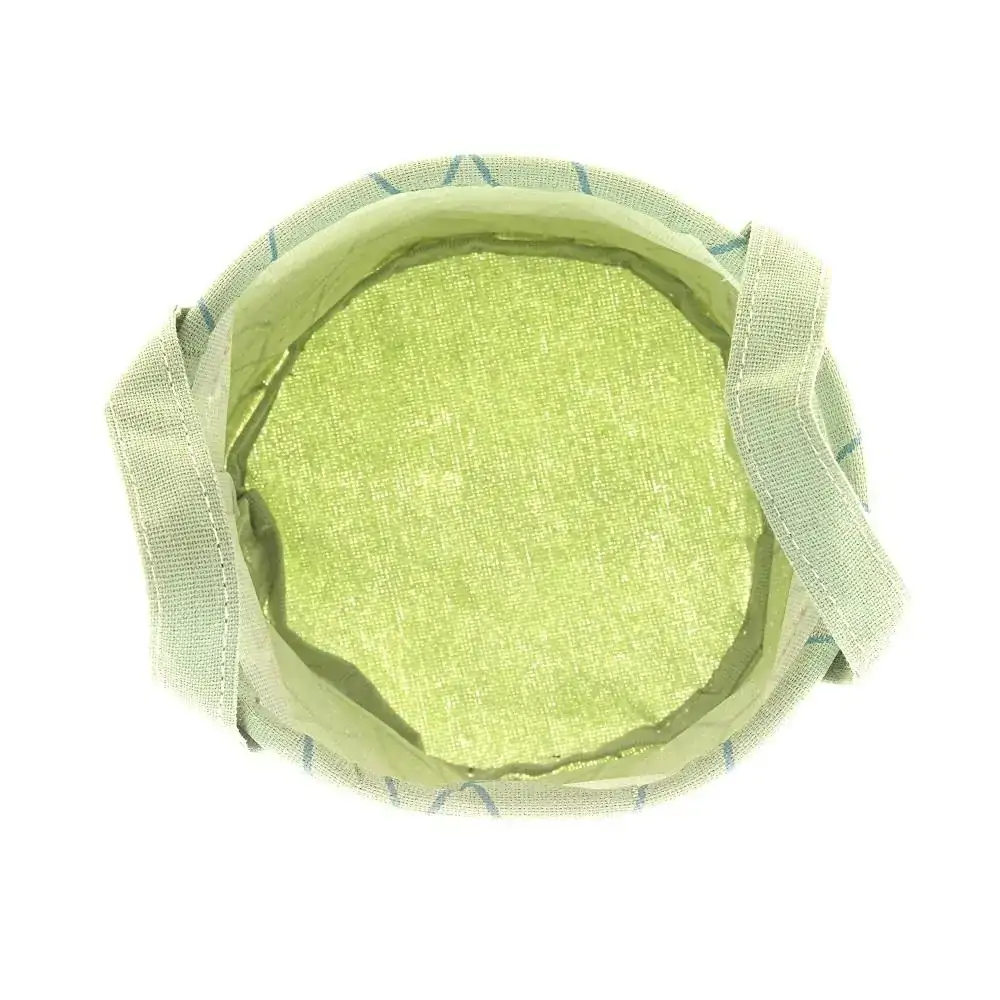 Cesto organizador poliester Chevron Verde 16x16cm Lyor