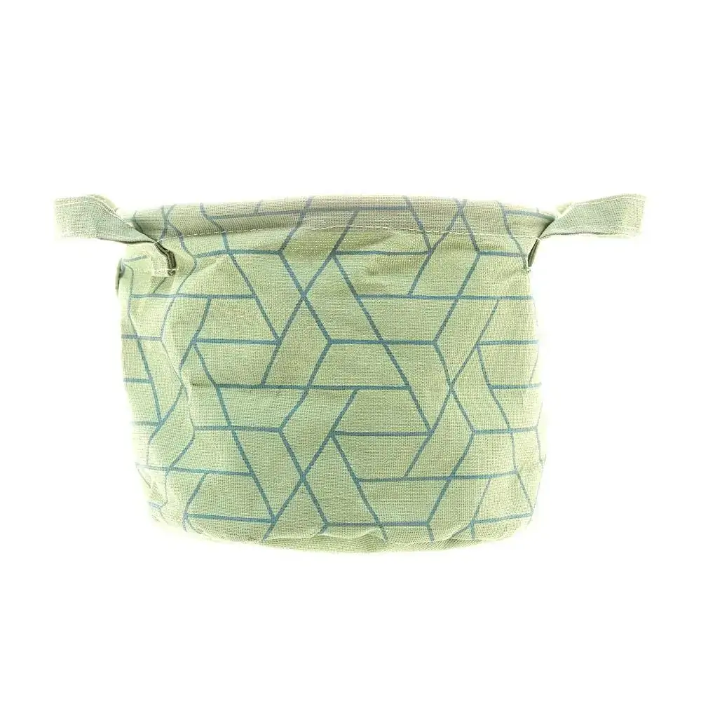 Cesto organizador poliester Chevron Verde 20x16cm Lyor