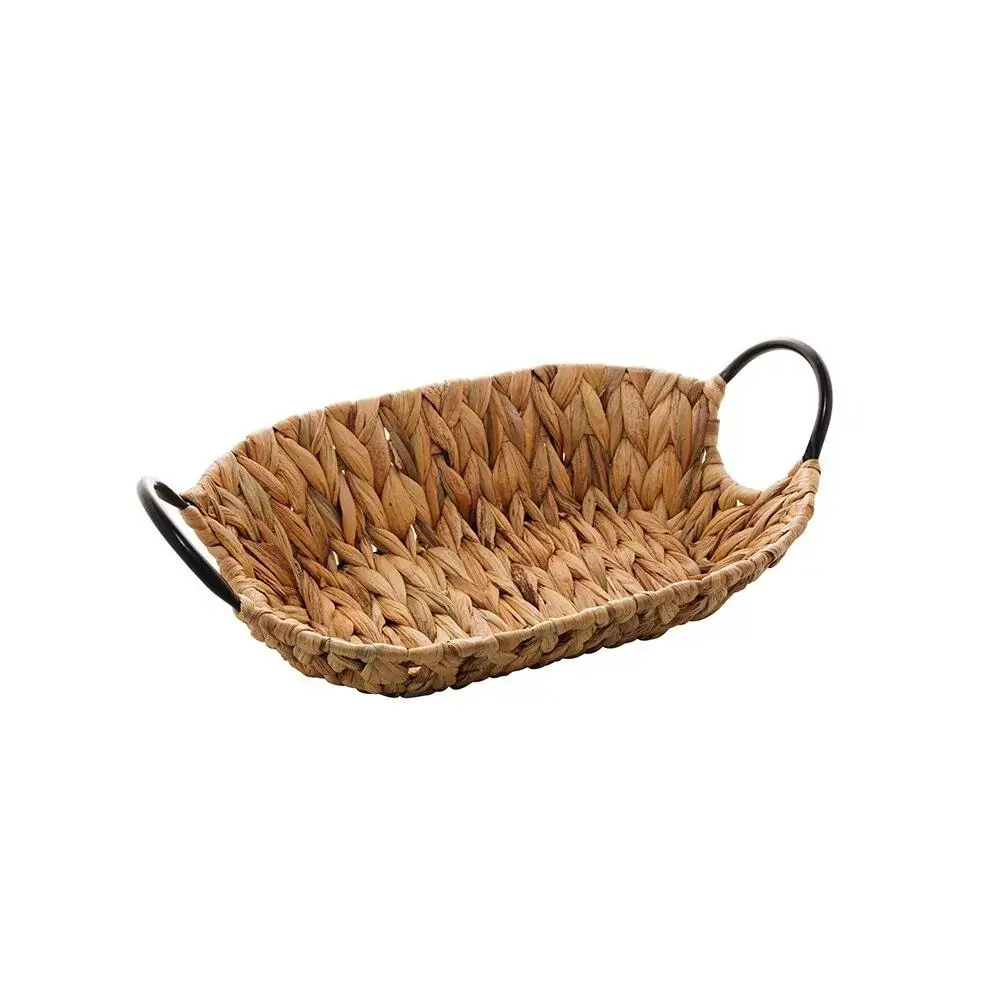 Cesta Fibra Natural com Alça Lyor 38 x 27 x 9 cm