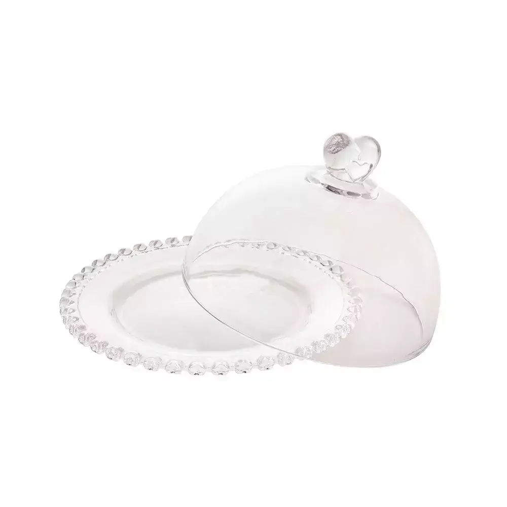Queijeira de Vidro Coração Com Tampa 12x19x19 Cm, Lyor 1702 - 148366