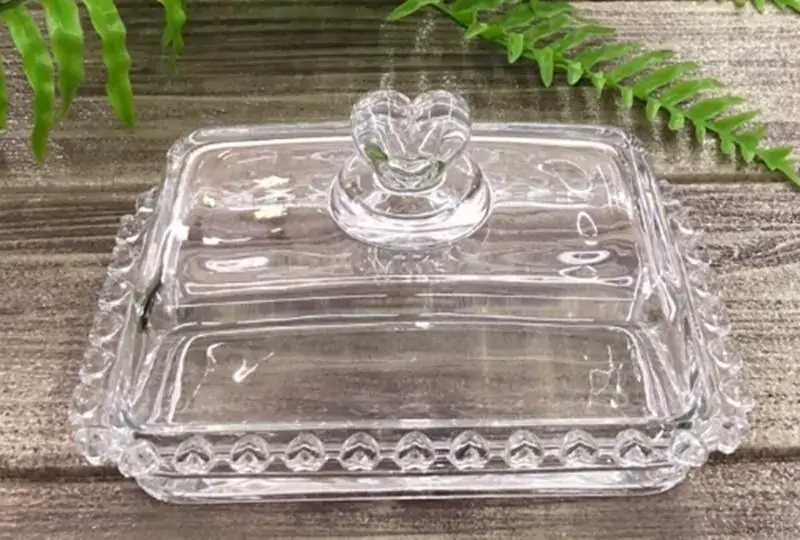 Manteigueira c/Tampa de Cristal Coração Lyor 17x10.5x10cm