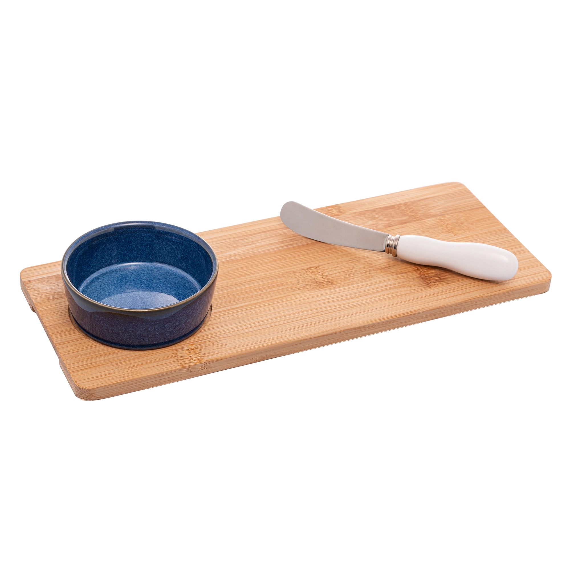 Conjunto Petisqueira Ceramica Bandeja Bambu Espatula 2673 Lyor