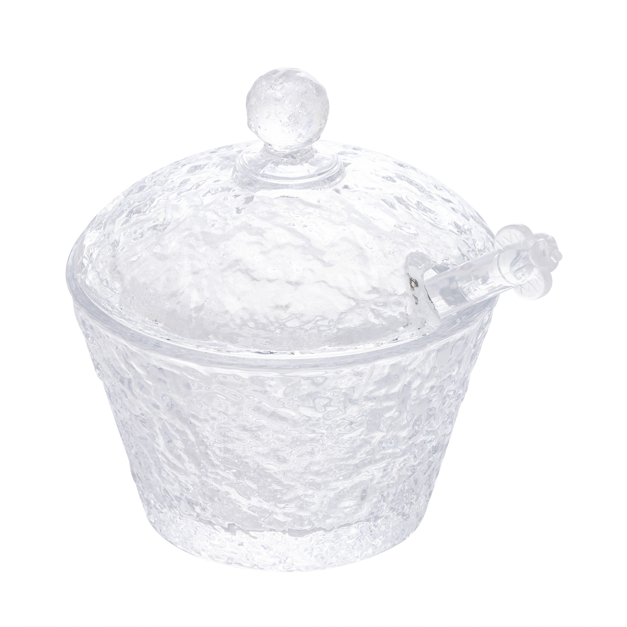 Meleira Cristal Martelado Colher Tampa Petra 10cm 2778 Lyor
