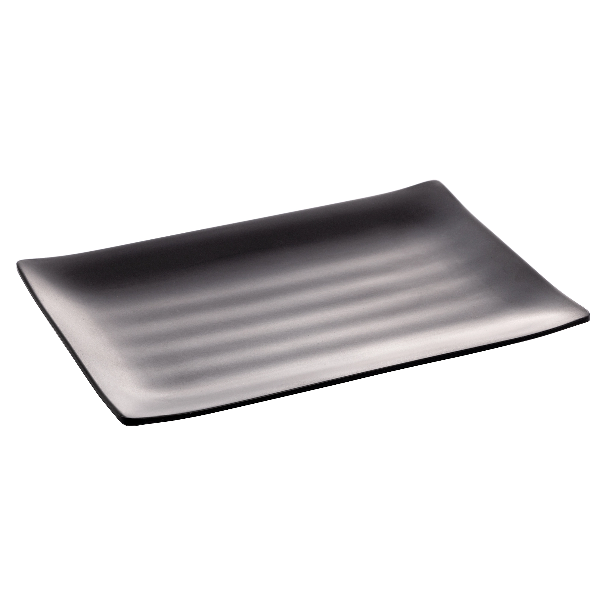 Travessa Retangular Melamina Toquio Preta 24.5x16.5x2.5cm 2837 Lyor