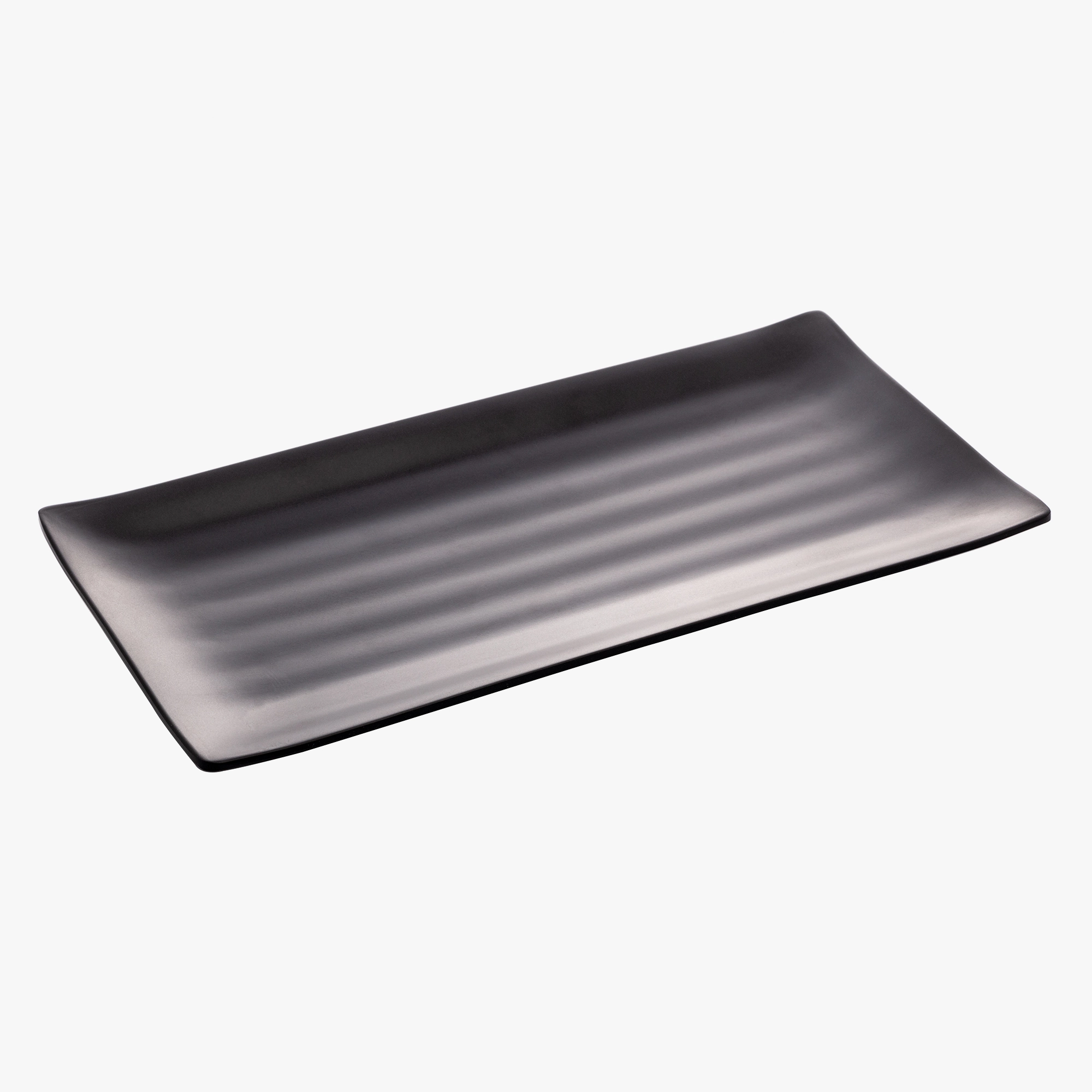 Travessa Retangular Melamina Toquio Preta 30x15x2.5cm 2839 Lyor