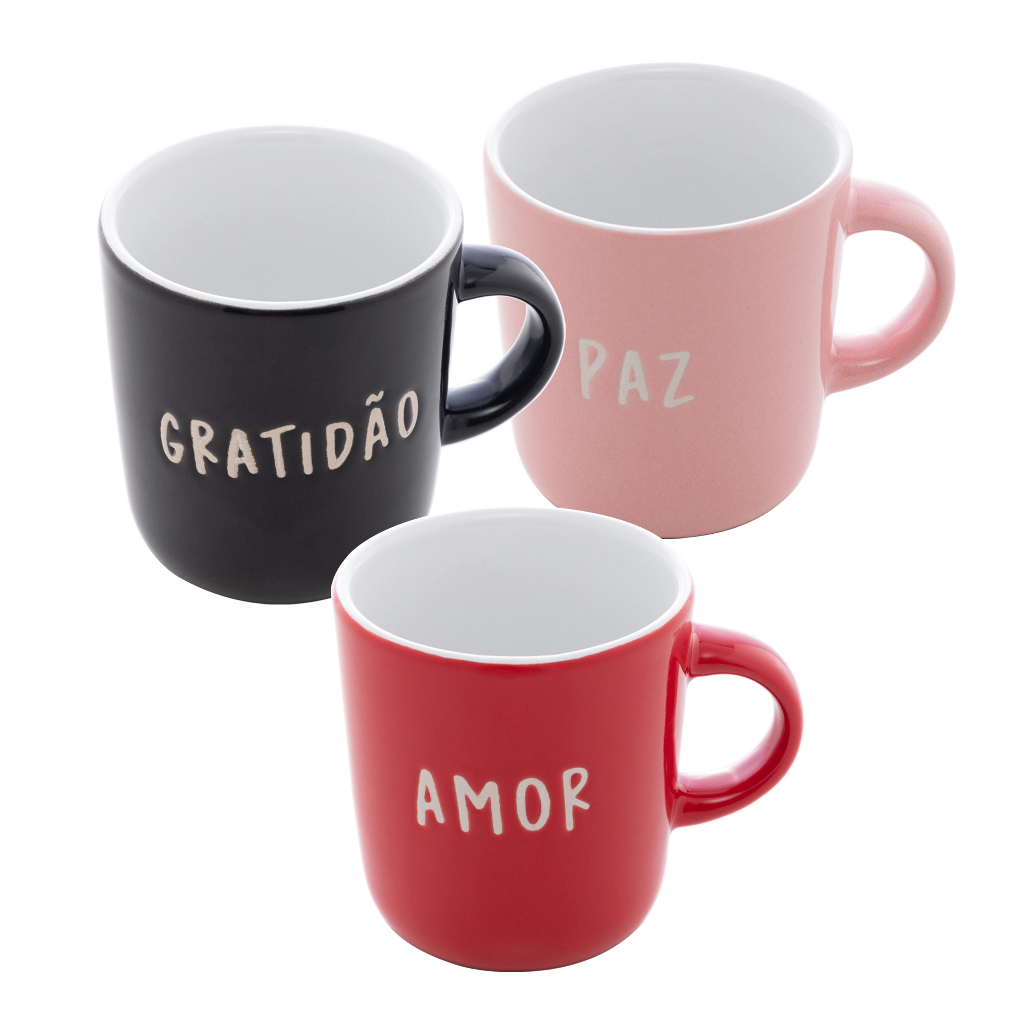 Caneca Porcelana Desejos Sortida 170ml 2911 Lyor