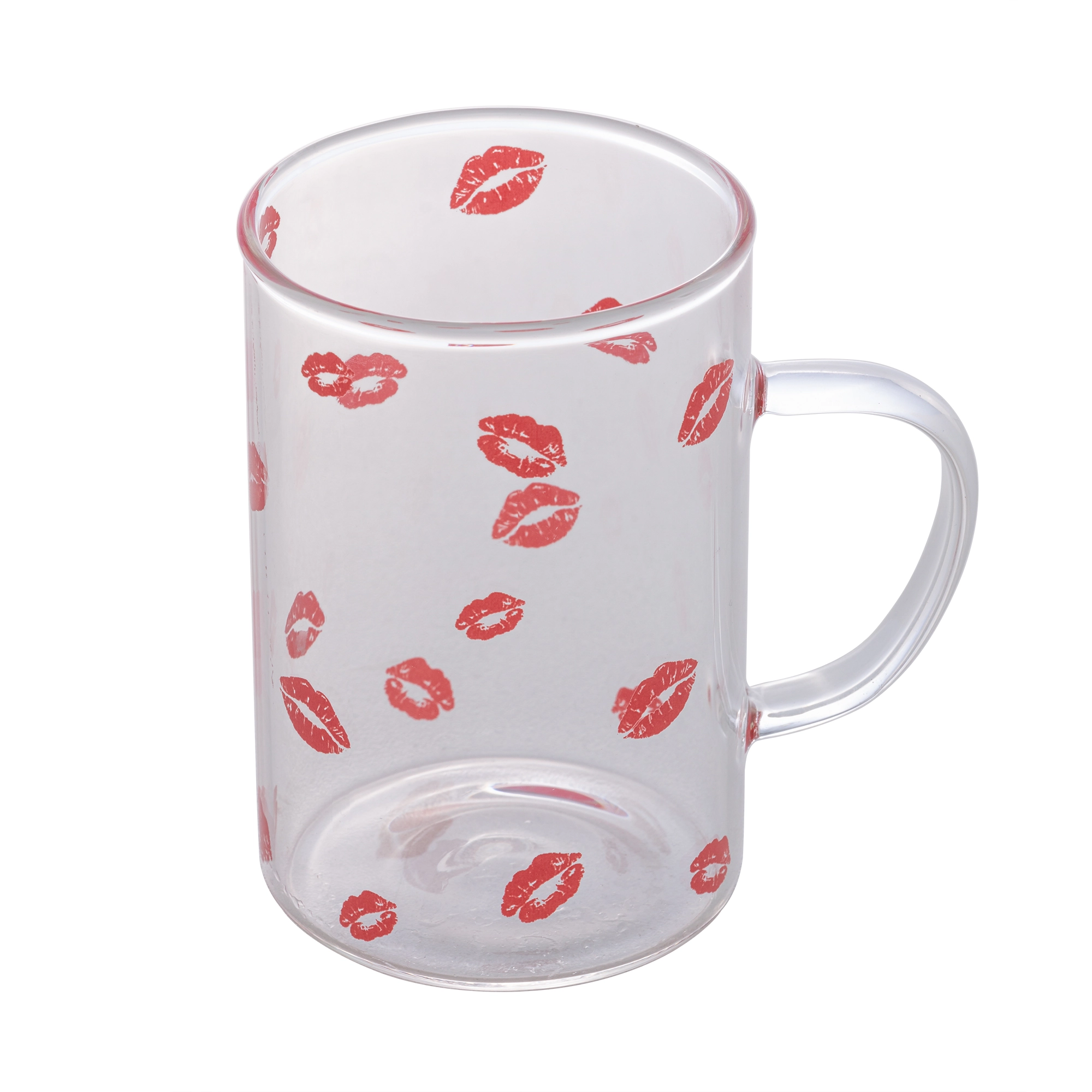 Caneca Vidro Borossilicato Resistente Calor Kiss 280ml 2949 Lyor
