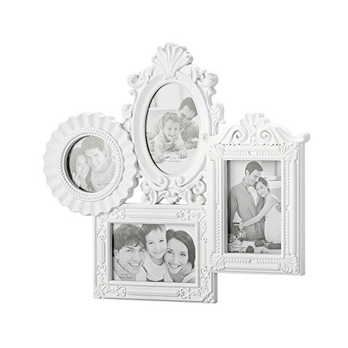 Porta Retrato Parede P/4 Fotos Branco