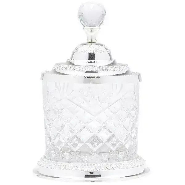 Pote Multiuso de Zamac Cristal Prateado 300ML LYOR 3762