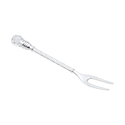 Conjunto de 6 Garfos para Petisco de Zamac Niquelado Cristal 11CM LYOR 3763