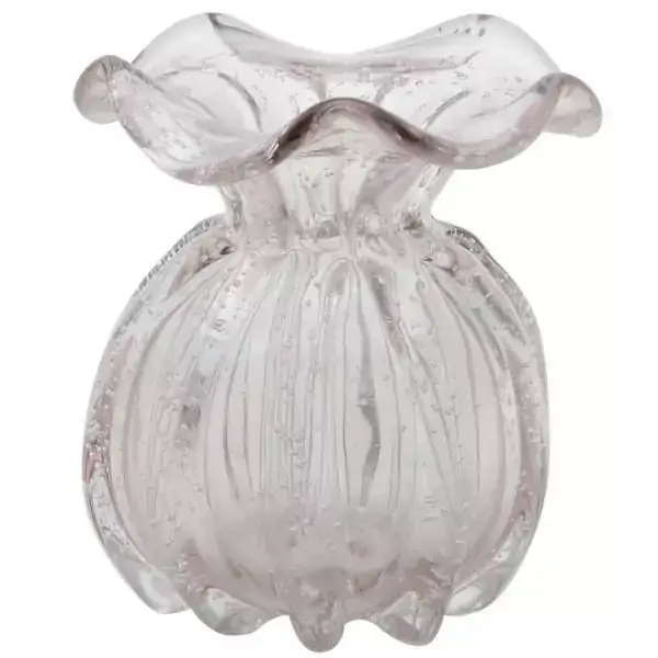Vaso em Vidro ITALY Murano 11,5X13CM Rosa Claro LYOR 4317