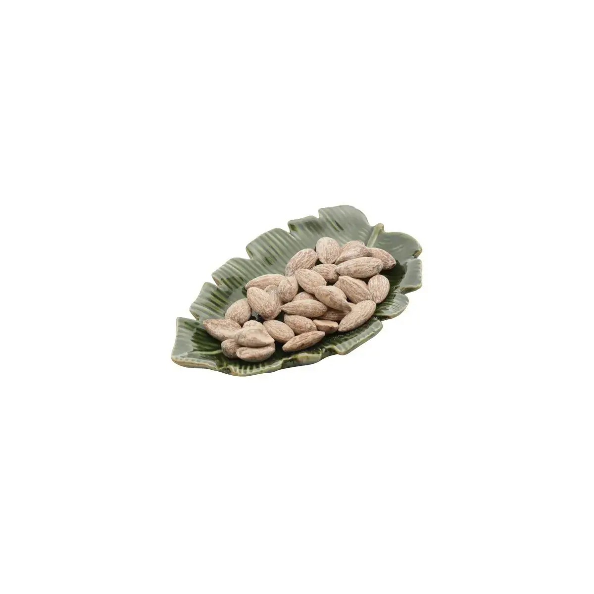 Folha decorativa cerâmica Banana Leaf verde 16x10x2cm Lyor