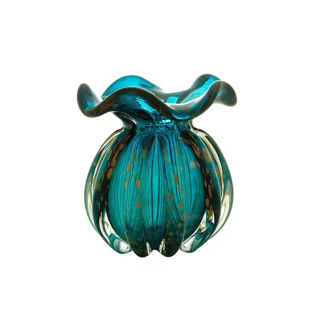 Vaso Lyor Italy Azul Marinho e Rosé 11,5 x 13 cm
