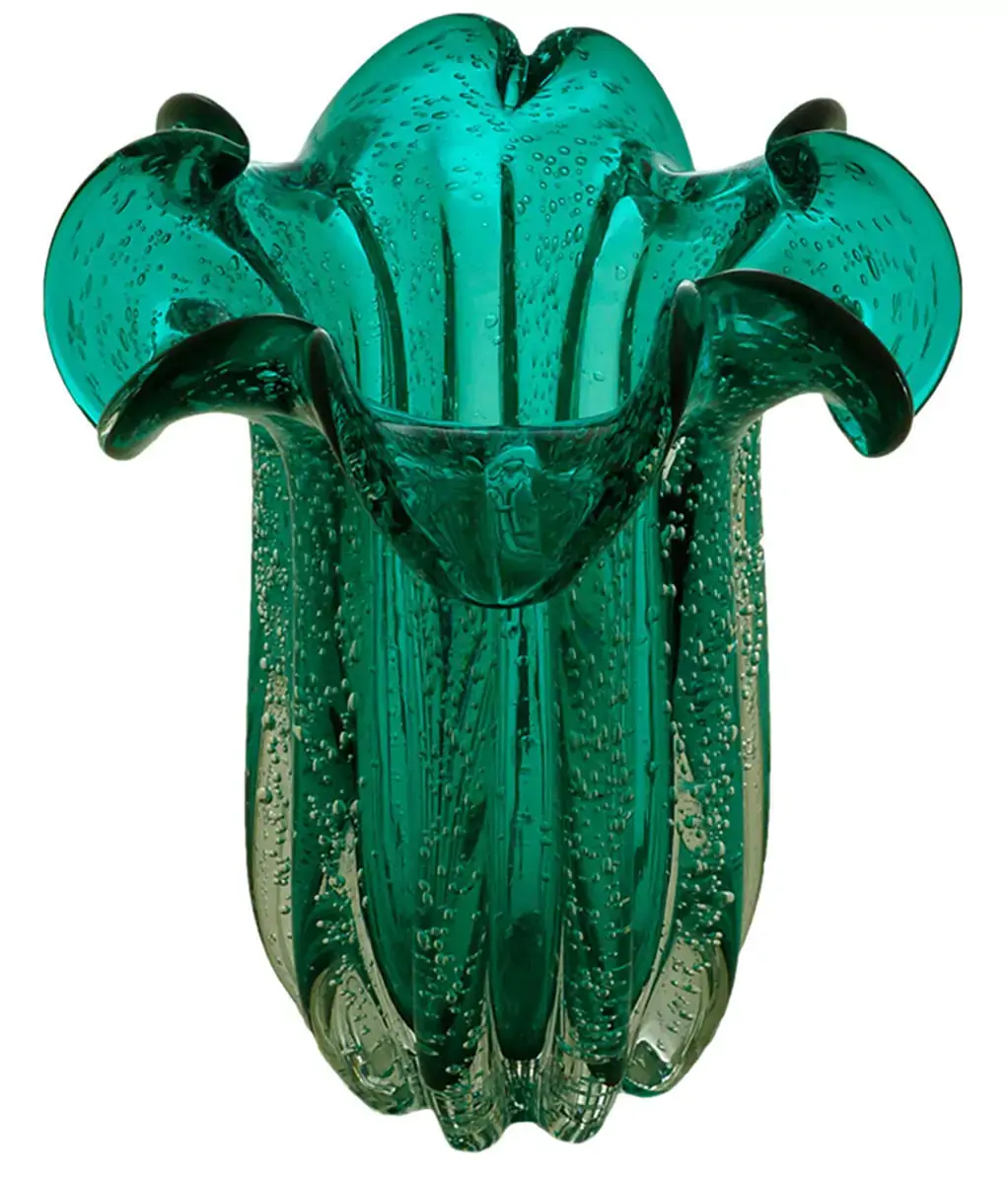 Vaso Vidro Flat Italy Tiffany 19x24cm 4456 Rojemac