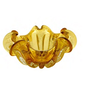 Centro Mesa Vidro Italy Ambar 24x11cm 4465 Lyor