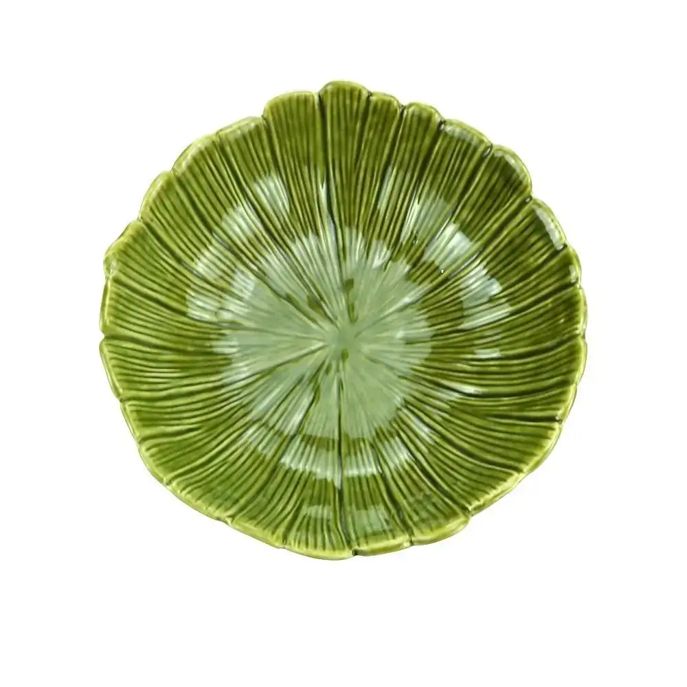 Centro de Mesa em Cerâmica Banana Leaf 15cm Lyor Verde
