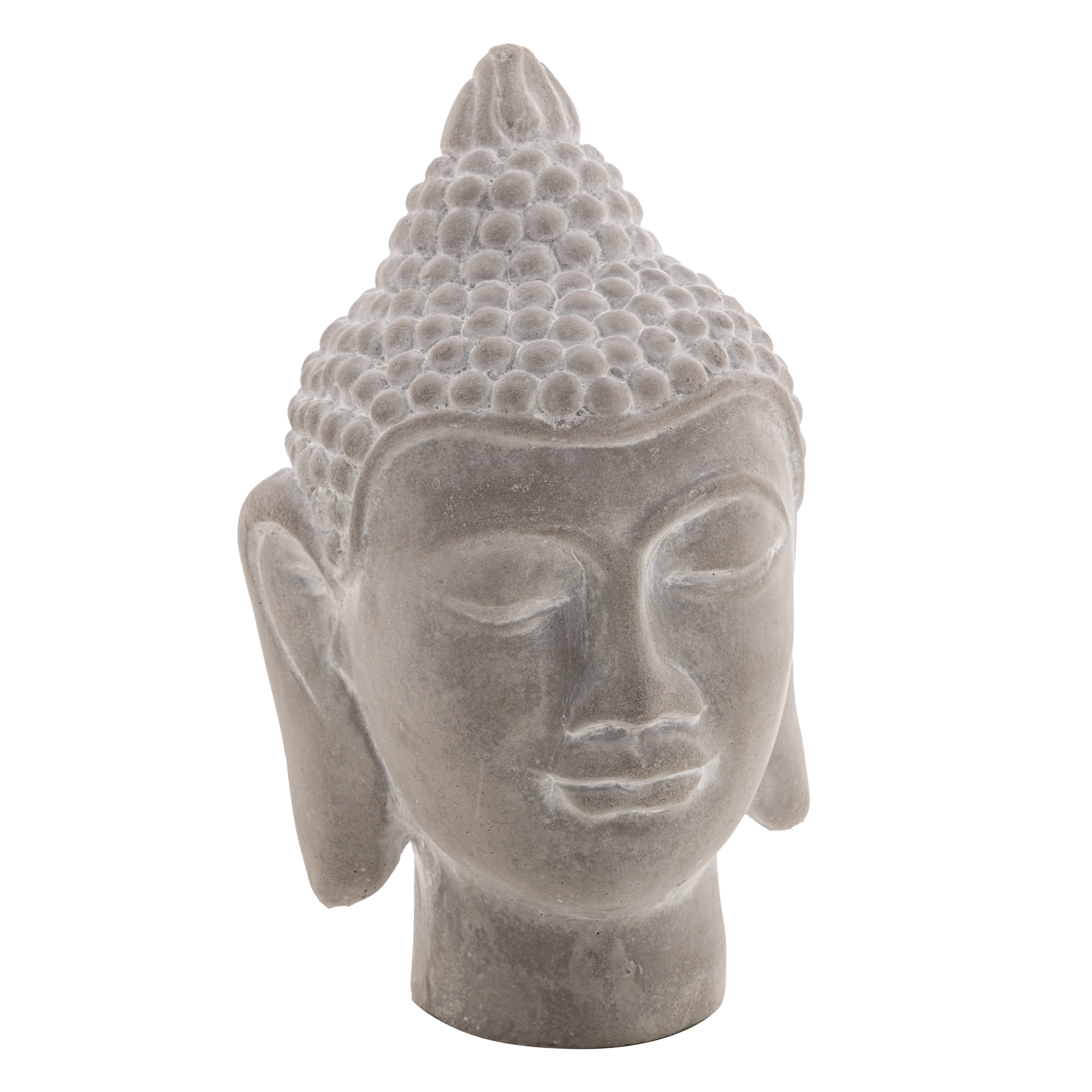 Cabeca Buddha Concreto Cinza 9.5x9.5x16.5cm 4581 Lyor