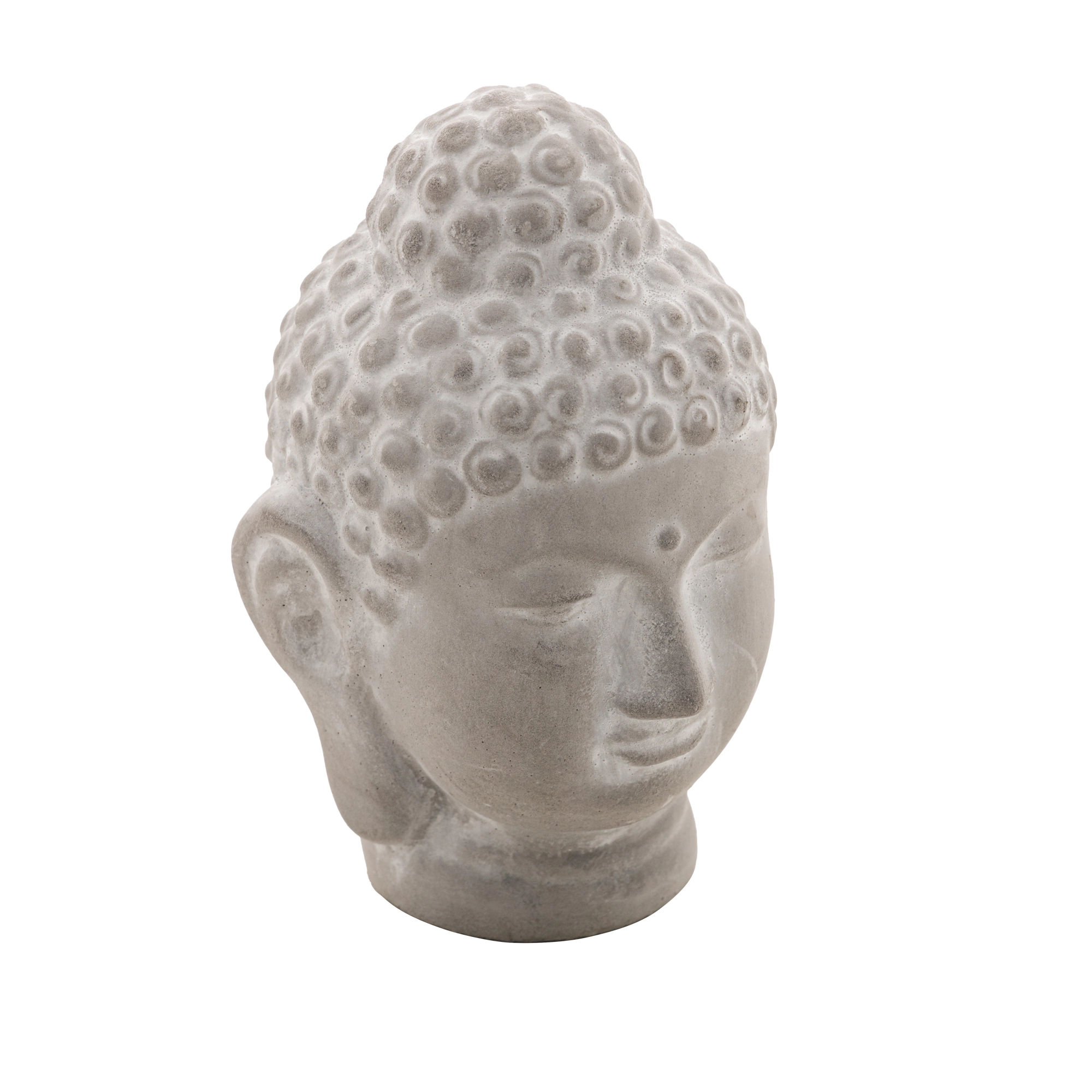 Cabeca Buddha Concreto Cinza 8x8x12.5cm 4585 Lyor