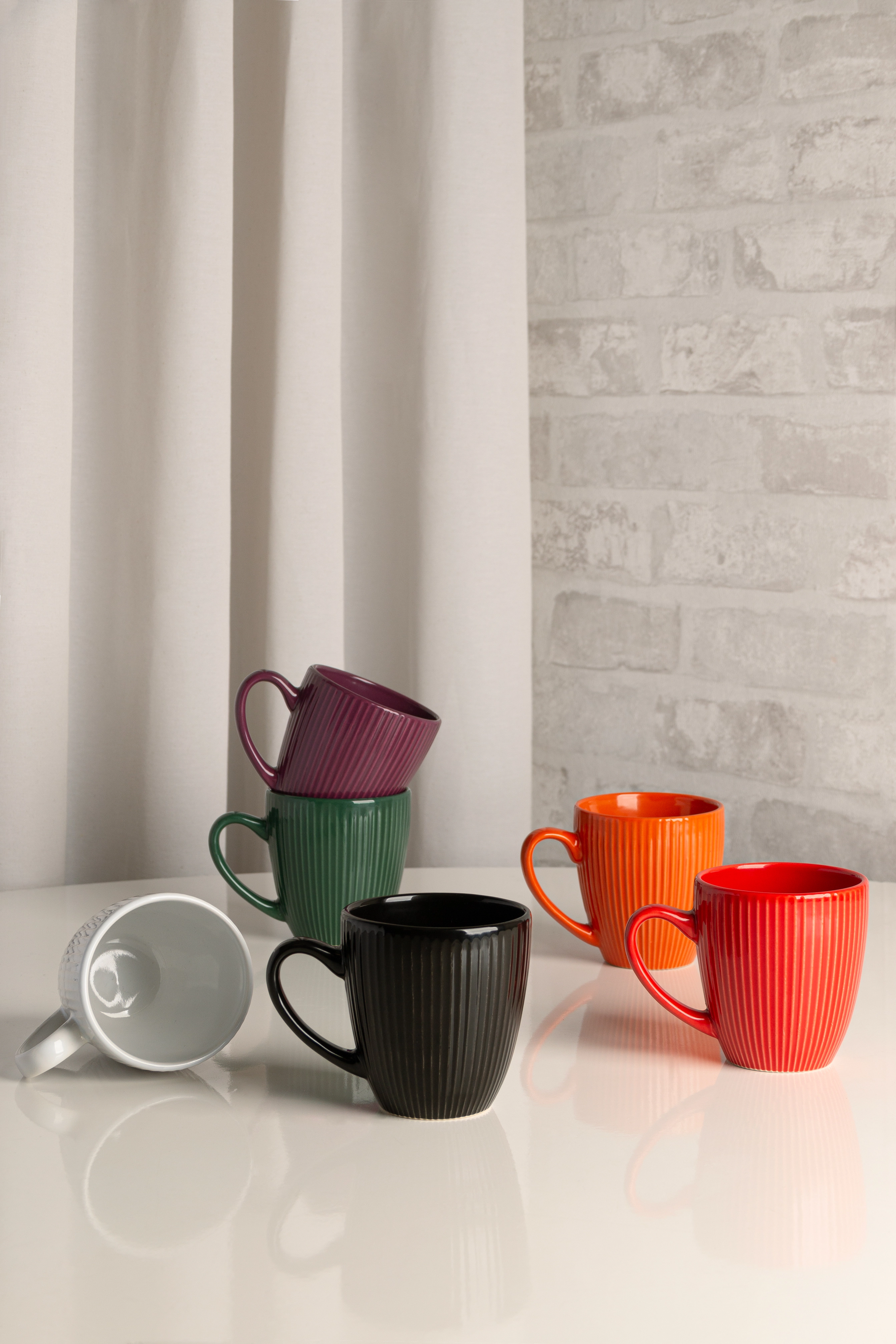 Caneca De Ceramica Roma Preta 210ml