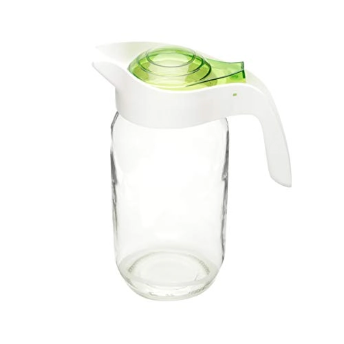 Jarra De Vidro Lyor Transparente E Verde 1l