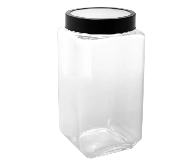 Pote De Vidro 5347 Tampa Met Acri Gran Gastro Preta 2,2l