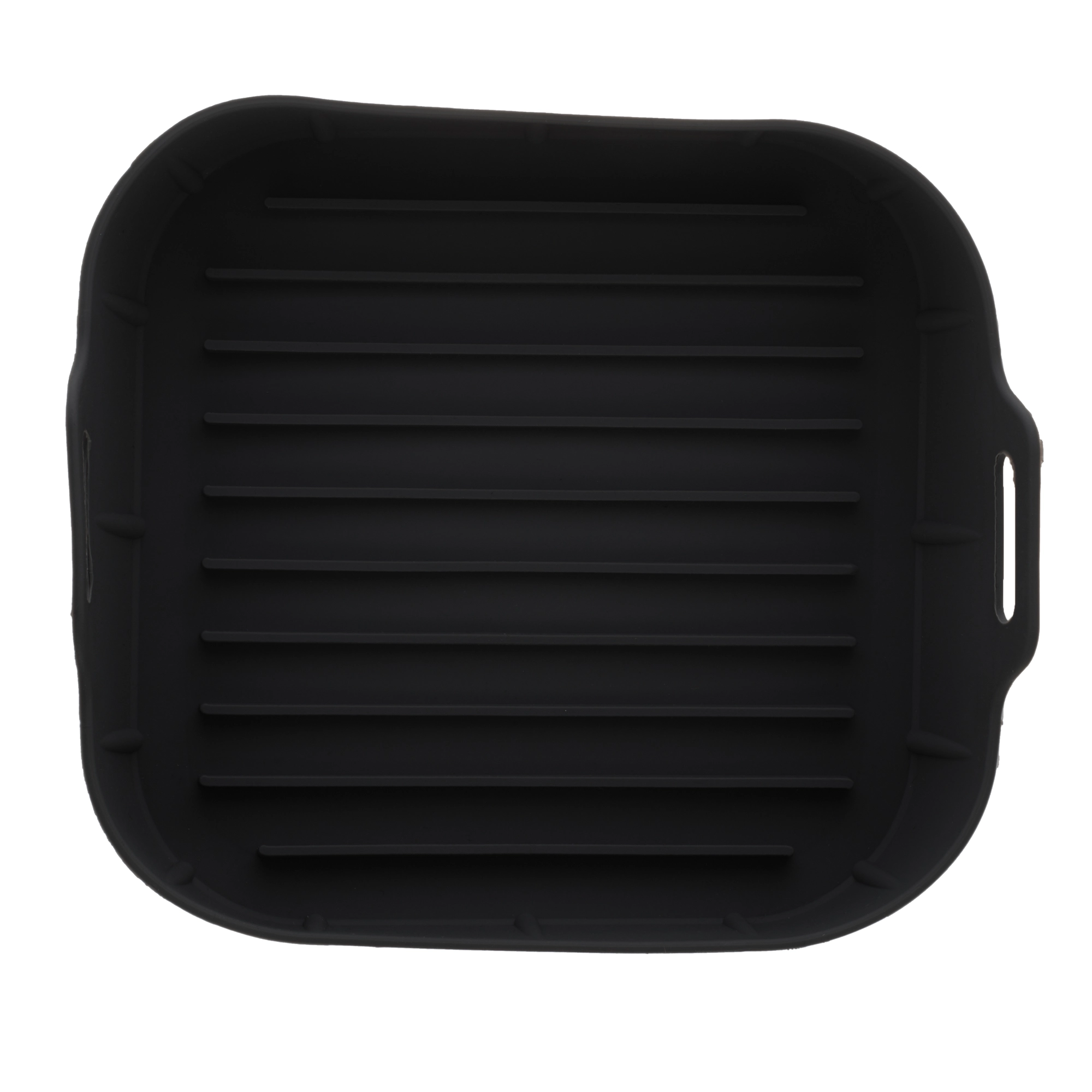 Forma Quadrada De Silicone Para Air Fryer Preta 16cm X 5,5cm