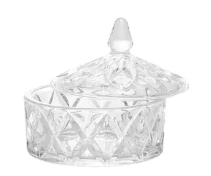 Potiche De Cristal Deli Diamond 13cm X 13cm X 12cm Lyor