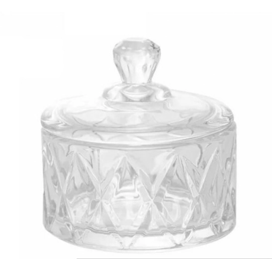 Potiche De Cristal Deli Diamond 6,5cm X 6,5cm X 7cm