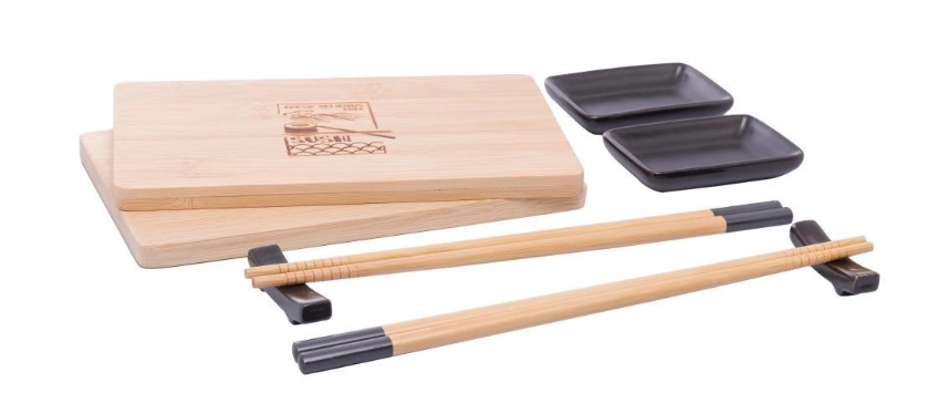Cj 8 Pecas Para Sushi De Bambu Sapporo