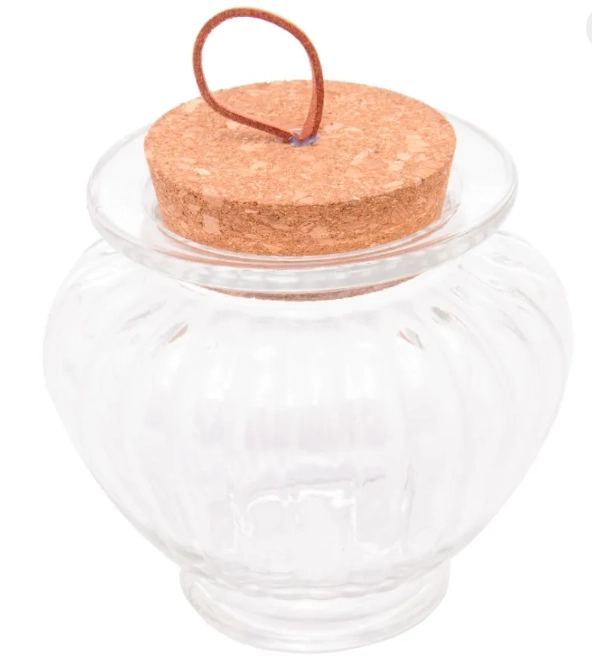Pote De Vidro Com Tampa De Rolha E Puxador Classic 300ml Ref:5757