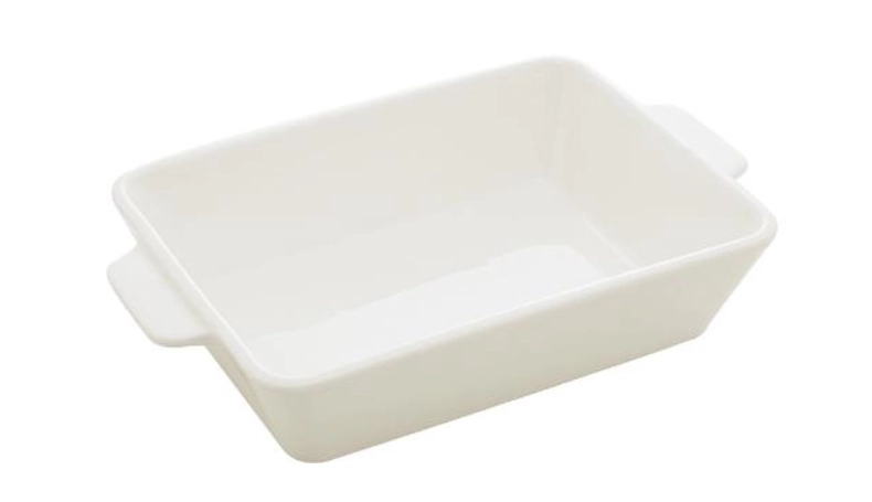 Refratario Porcelana C/alca Basic Branco 28x16,5x5cm Lyor